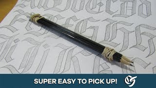 How to do Gothic Calligraphy with Pencils Part 2 Full Alphabet [upl. by Aynwat]