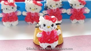 Hello Kitty Rainbow Loom en élastiques  Tuto français [upl. by Neo]