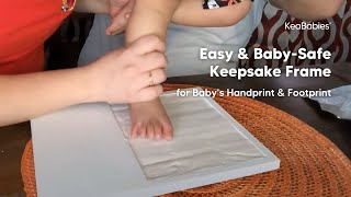 How to DIY Baby Handprint and Footprint Keepsake Kit by KeaBabies [upl. by Eynahpets]