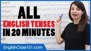 ALL English Tenses in 20 Minutes  Basic English Grammar [upl. by Michaela]