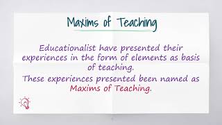 Maxims Teaching [upl. by Ahsinrad18]