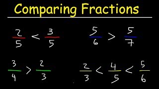 Comparing Fractions With Different Denominators [upl. by Ardeen863]