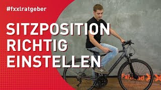 Sitzposition auf dem Fahrrad richtig einstellen [upl. by Beauchamp794]