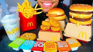 ASMR MCDONALDS MUKBANG BIG MAC OREO MCFLURRY FRIES CHICKEN NUGGETS EATING SHOW JERRY BIG BITES [upl. by Prem]