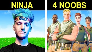 Can 4 Fortnite Noobs Beat Ninja [upl. by Tahpos]