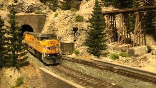 Wonderful US model railroad layout in HO scale [upl. by Ozen]