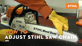 How To Adjust STIHL Saw Chain  STIHL Tutorial [upl. by Albion]