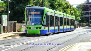 Croydon Trams On Street  East Croydon to Sandilands [upl. by Derman]