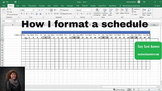 How I format a schedule in Excel [upl. by Elvina]