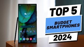 Top 5 BEST Budget Smartphones in 2024 [upl. by Ahkeber]