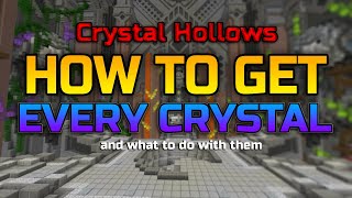 How To Get Every Crystal  Crystal Hollows Guide hypixel skyblock [upl. by Bigot]