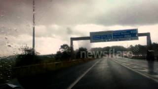 Tornado on UK motorway [upl. by Rozina844]