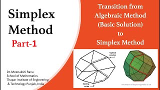 Simplex Method Part1 Introduction amp Transition from Algebraic to Simplex Method [upl. by Bartko]