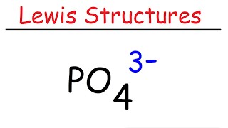 PO4 3 Lewis Structure  The Phosphate Ion [upl. by Atilegna]