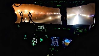 C17 Takeoff amp Landing At Night • Cockpit View [upl. by Arten]