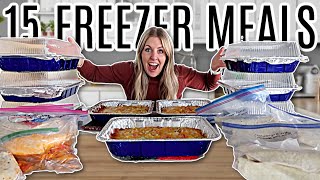 15 Make Ahead Freezer Meals in 2 Hours [upl. by Moody]