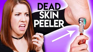 Ladies Try Dead Skin Callus Removing Peelers [upl. by Seravat]