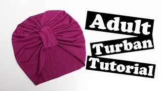 Adult Turban Free Pattern amp tutorial [upl. by Nanon956]