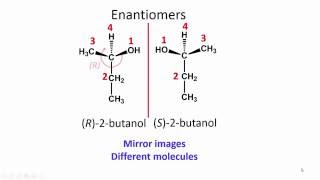 68 Enantiomers R2butanol  S2butanol [upl. by Laban]