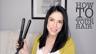 HOW TO STRAIGHTEN YOUR HAIR beginner friendly [upl. by Cadal]