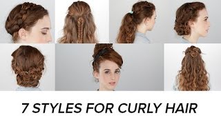 7 Easy Hairstyles For Curly Hair  Beauty Junkie [upl. by Yojal]