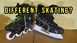 INLINE vs ICE SKATING  Differences Explained [upl. by Eimrej205]