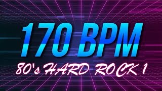 170 BPM  80s Hard Rock  44 Drum Track  Metronome  Drum Beat [upl. by Liz86]