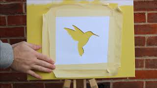 Easy Bird Stencil [upl. by Ramah558]