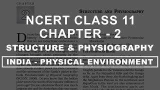 Structure and Physiography  Chapter 2 Geography NCERT class 11 [upl. by Doralyn613]