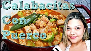 Mexican Style Pork and Squash Recipe  Calabacitas Con Puerco  Simply Mama Cooks [upl. by Fruin554]