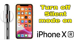 How to Turn off Silent mode on iPhone XR Mute Switch [upl. by Rickey293]