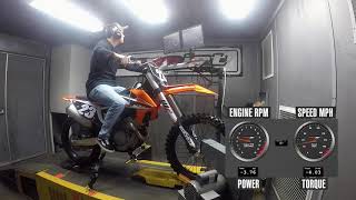 2021 KTM 250 SXF Dyno Test [upl. by Nalor]