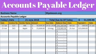 Make Accounts Payable Report in Excel [upl. by Reilamag]