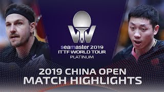 Timo Boll vs Xu Xin  2019 ITTF China Open Highlights 14 [upl. by Anirt]