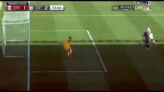 Brilliant save by Simon MIGNOLET vs STOKE CITY [upl. by Yde]