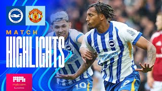 HIGHLIGHTS  Brighton v Manchester United  Premier League [upl. by Marketa330]