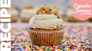 Birthday Cake Batter Cupcake Recipe amp HowTo  Cupcake Jemma [upl. by Megargee]