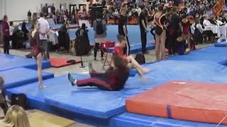 Watch This QuickThinking Coach Save Gymnast From LifeThreatening Fall [upl. by Aerdnek337]