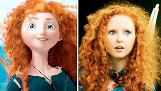 10 Disney Princesses In Real Life  REAL MERIDA [upl. by Marcellus]