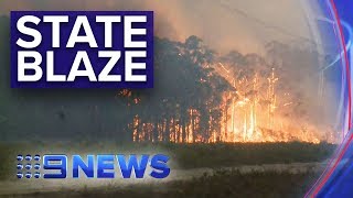 NSW Bushfires Largest fire front in Australia’s history  Nine News Australia [upl. by Olympia]