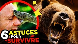 6 ASTUCES pour SURVIVRE AUX ANIMAUX SAUVAGES [upl. by Netti672]