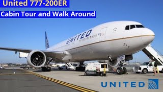 United 777200ER Cabin Tour and Walk Around FIRST CLASS AND ECONOMY [upl. by Airak801]