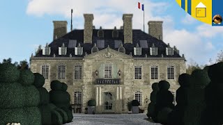 Bloxburg speedbuild Historic French Chateau  Collab with thunzart  Part two [upl. by Leira656]