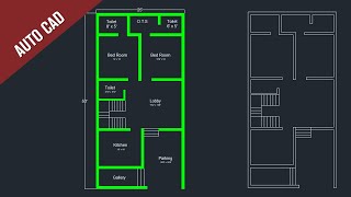 25 X 50 House Plan  Auto CAD  House Plan in AutoCAD  AutoCAD Civil Drawing [upl. by Dorothea12]