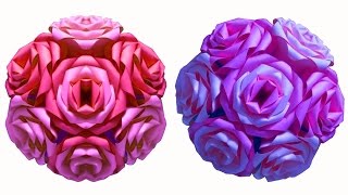 How to make a Flower Ball Rose Ball  DIY Crafts  HD [upl. by Messere]