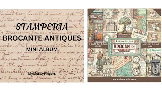 Stamperia Brocante Antiques mini album Walkthrough [upl. by Ellennahs]