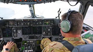 US Air Force C17 Globemaster III Take Off Cockpit View • Joint Base Charleston [upl. by Aneliram]