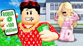 He Became a BILLIONAIRE and Hid it from his Evil STEP MOM Roblox Movie [upl. by Aiouqahs]