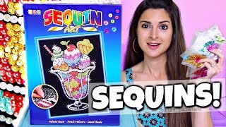 PAINTING WITH SEQUINS Sequin Art Kit Demo amp Review  SoCraftastic [upl. by Lessig]