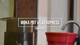 Moka Pot Vs Aeropress Two pressure brewers compared [upl. by Haimerej]